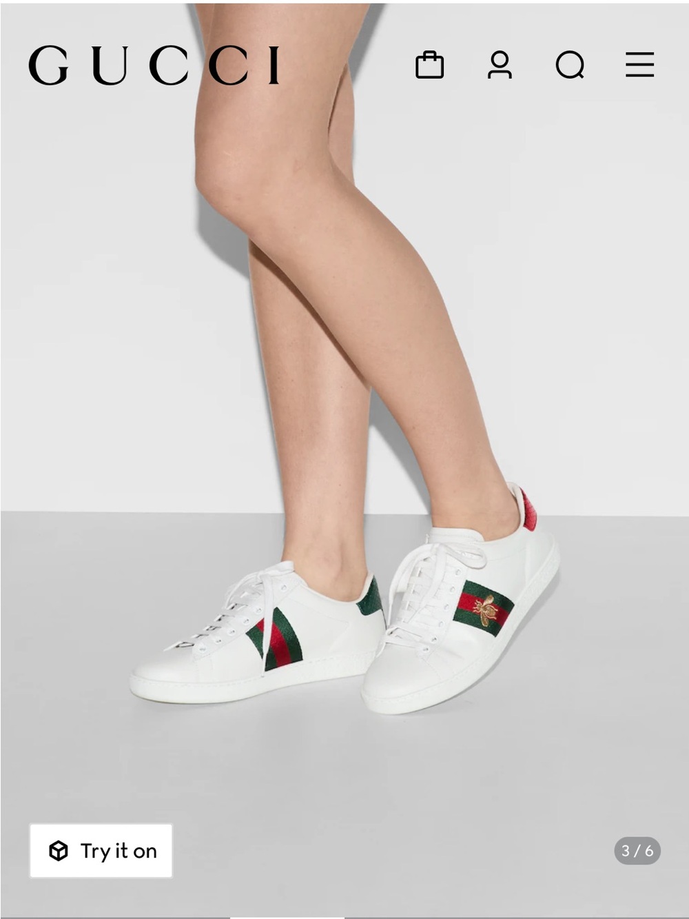 Women's Gucci Ace sneaker with bee